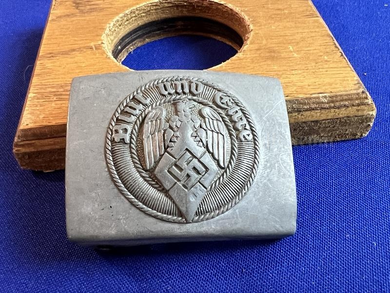 WWII GERMAN HITLER YOUTH BELT BUCKLE RZM M4/38