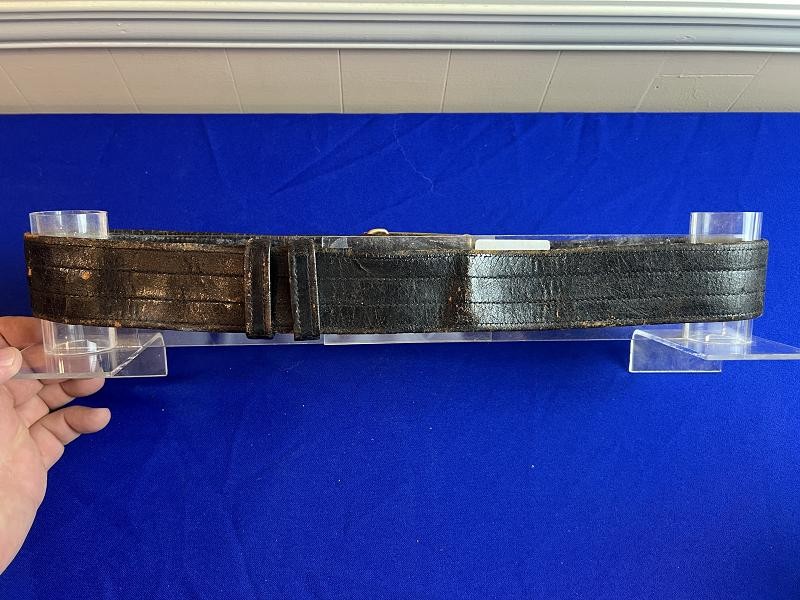 Original U.S. Indian Wars Army Cavalry Officers Waist Eagle Plate Buckle and Belt