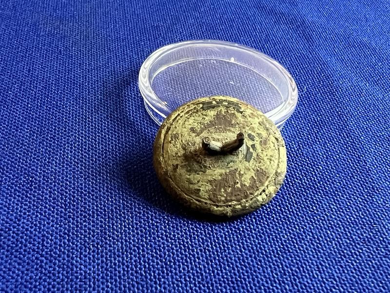 Dug Confederate Script A Coat Button Recovered in Dalton GA