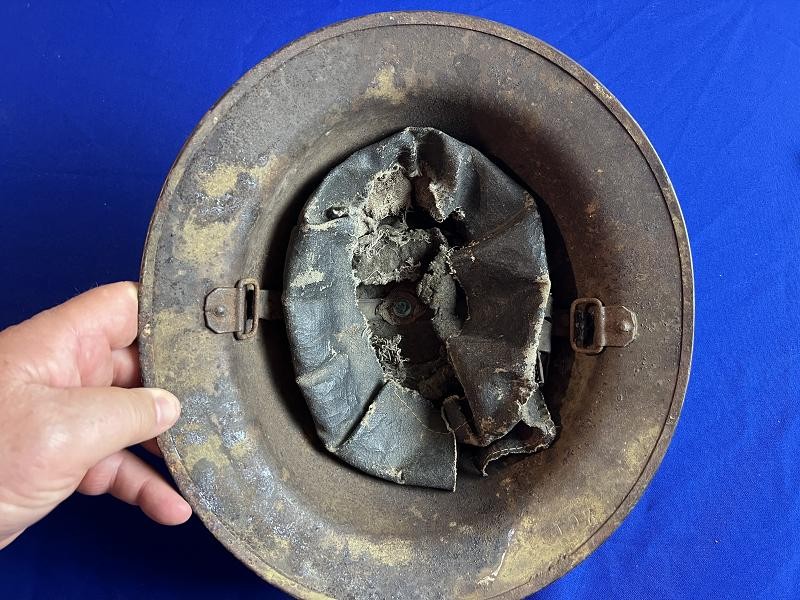 US WWI MODEL 1917 CAMO HELMET 35th Division 139th Infantry