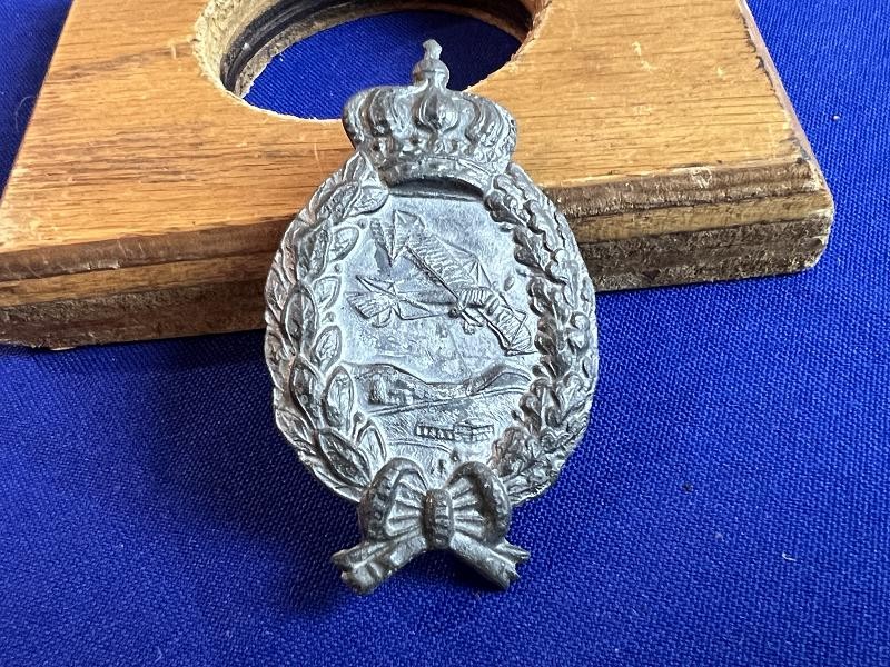 ORIGINAL WWI IMPERIAL BARVARIAN FIGHTER PILOTS BADGE