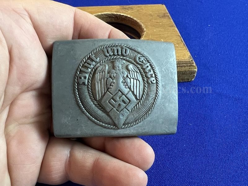 WWII GERMAN HITLER YOUTH BELT BUCKLE RZM M4/38