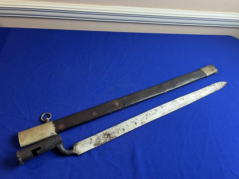 P1849 AUSTRIAN RIFLE SABRE BAYONET WITH SCABBARD