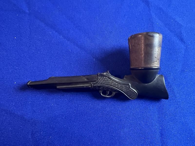 Civil War Pipe Army Navy Marked Rifle Shape Made From Gutta Percha