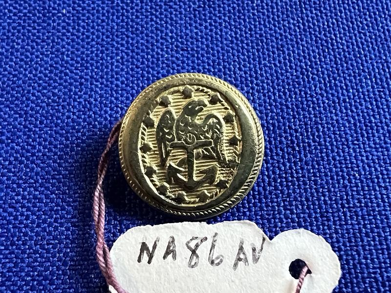 1830's US Navy Officer Cuff Size Button Warranted BM NA86AV Alberts Book