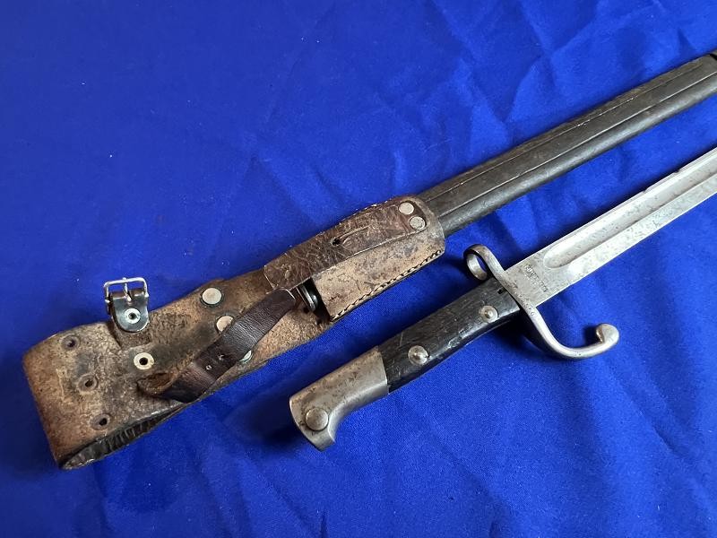 Suhl Bayonet Scabbard and Frog for Brazilian 1908 Mauser