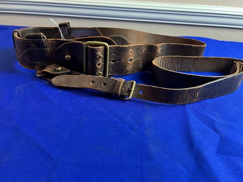 WWI British Sam Brown Military Belt and Buckle