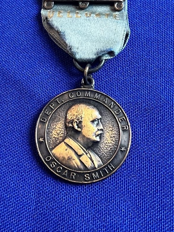 1913 GAR SYRACUSE NEW YORK ENCAMPMENT DELEGATE MEDAL BADGE