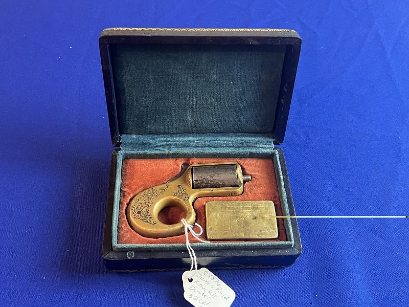 Rare Cased James Reid Knuckle Duster Revolver