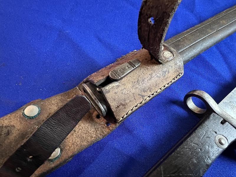 Suhl Bayonet Scabbard and Frog for Brazilian 1908 Mauser
