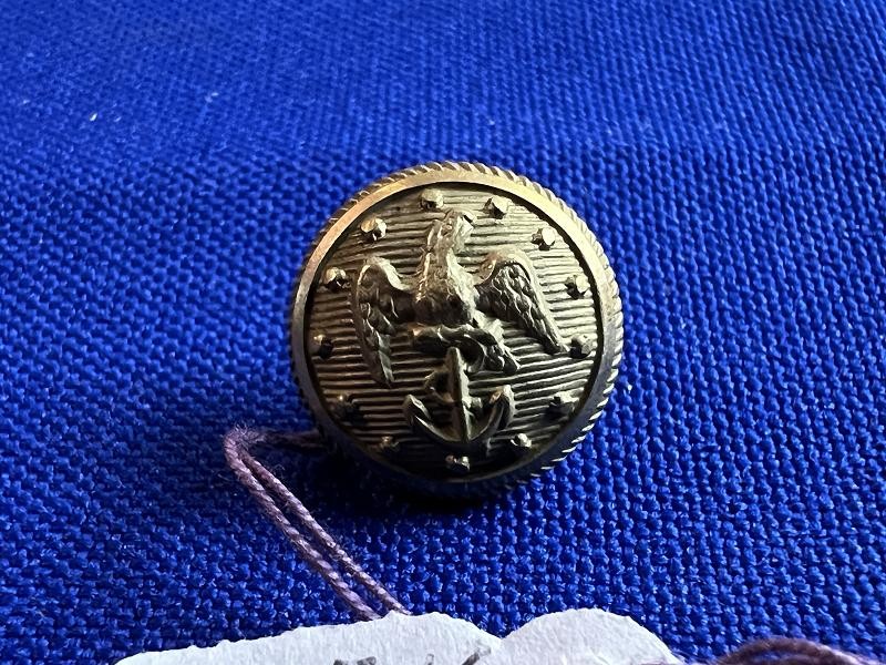 Civil War Era US Navy Officer Cuff Size Button Tice