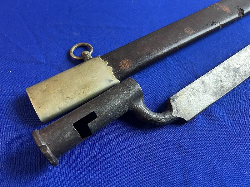 P1849 AUSTRIAN RIFLE SABRE BAYONET WITH SCABBARD