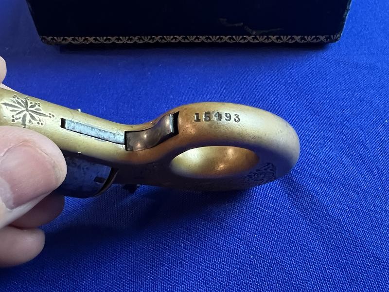 Rare Cased James Reid Knuckle Duster Revolver