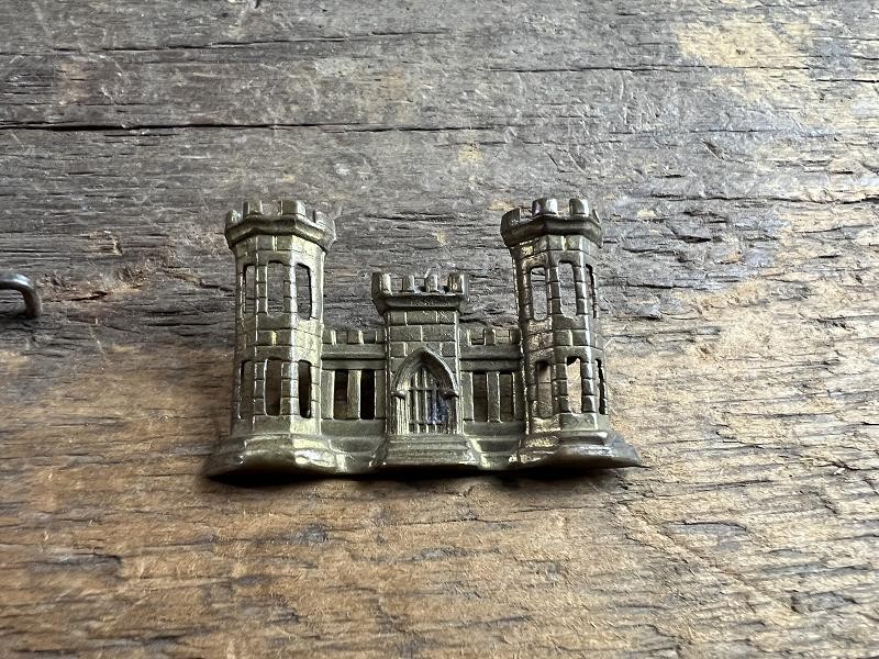 Original Civil War Period Engineer Brass Hat Insignia 1 3/4 Wide