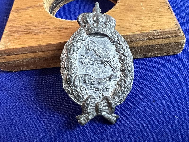 ORIGINAL WWI IMPERIAL BARVARIAN FIGHTER PILOTS BADGE