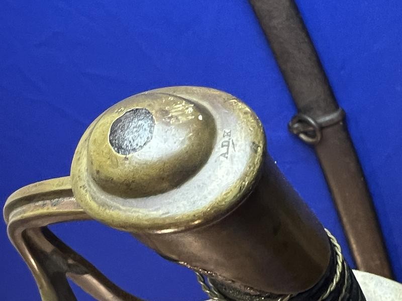 U.S. Civil War Model 1860 Light Cavalry Saber Sword by AMES with Scabbard Dated 1865