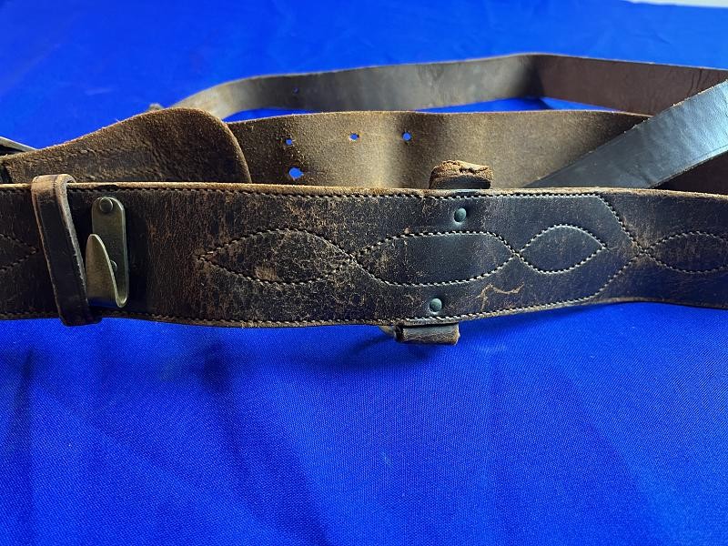 WWI British Sam Brown Military Belt and Buckle