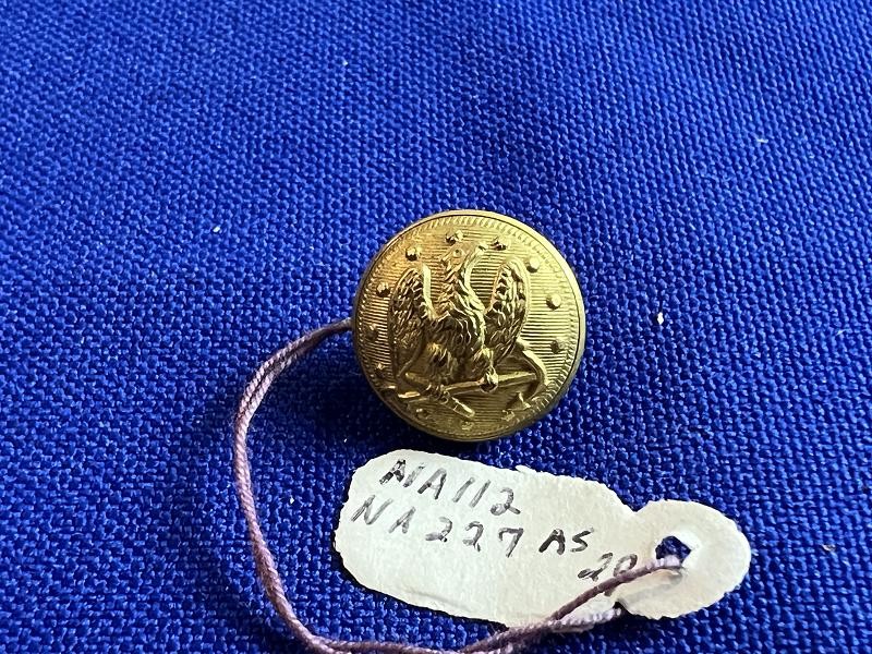 Civil War Era US Navy Officer Cuff Size Button NA227A27 Tice Book