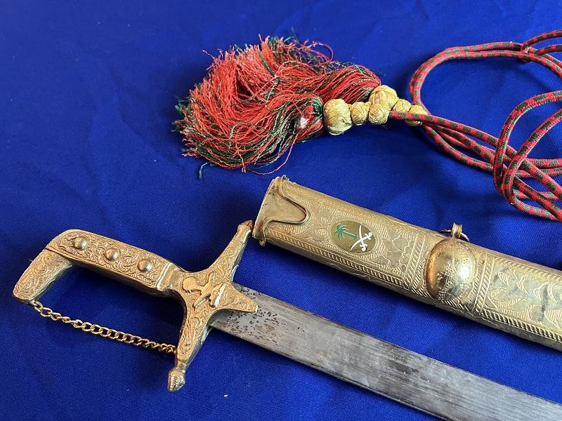 MIDDLE EAST GOLD PLATED WEDDING SWORD