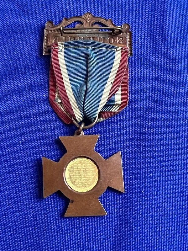 CIVIL WAR SONS OF VETERANS CAMP ALGER MEDAL BADGE