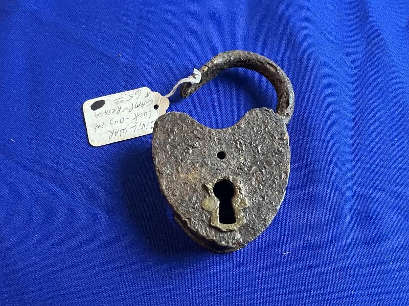 DUG CIVIL WAR ERA RAILROAD PADDLOCK RECOVERED RESACA CAMP