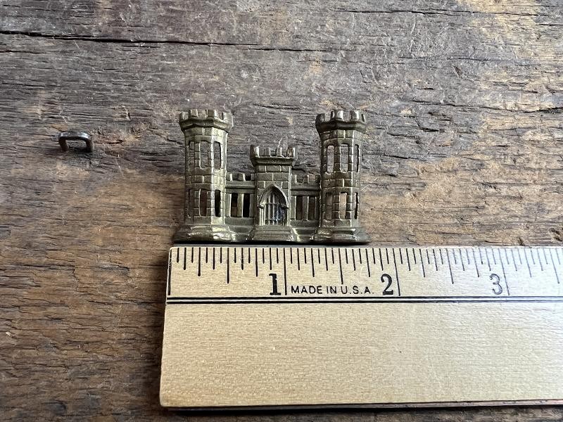 Original Civil War Period Engineer Brass Hat Insignia 1 3/4 Wide