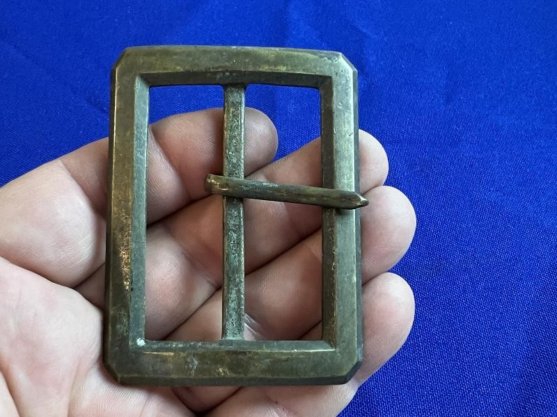 INDIAN WAR ERA CARBINE STRAP BRASS CROSSBELT PLATE BUCKLE