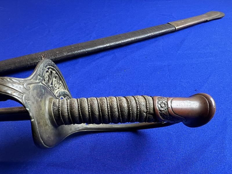 US MODEL 1850 FOOT OFFICERS SWORD BY C ROBY CO