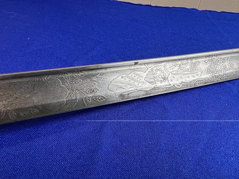US MODEL 1850 FOOT OFFICERS SWORD BY C ROBY CO