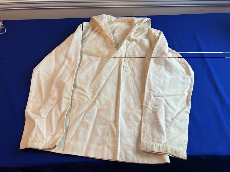 WW2 US NAVY WHITE JUMPER SAILOR ID TO D.M. BLAIR