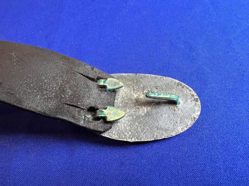 EXTRA NICE CIVIL WAR US BUCKLE ON LEATHER BELT