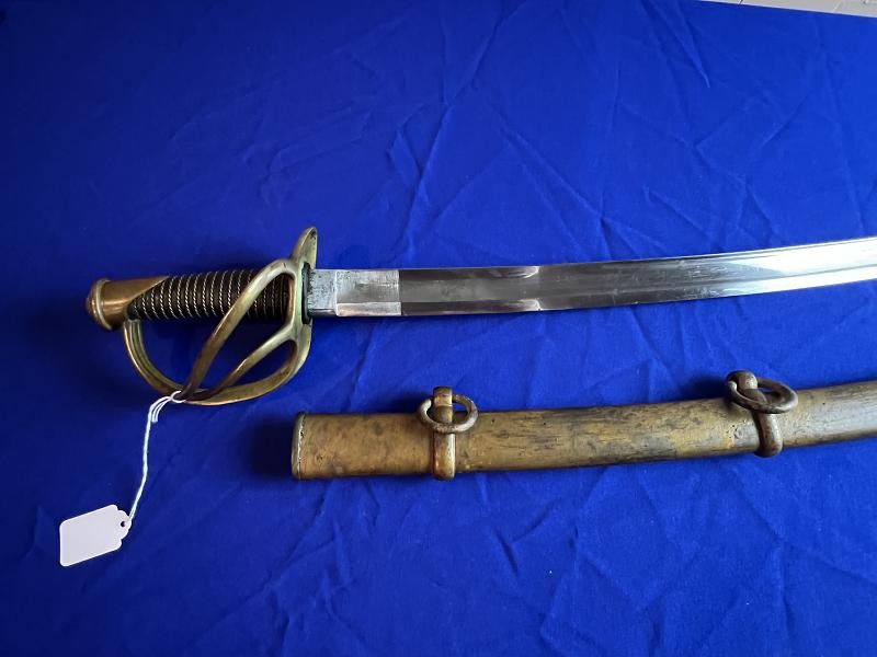 Rare Dated 1851 U.S. Model 1840 Ames Heavy Cavalry Saber Sword & Scabbard