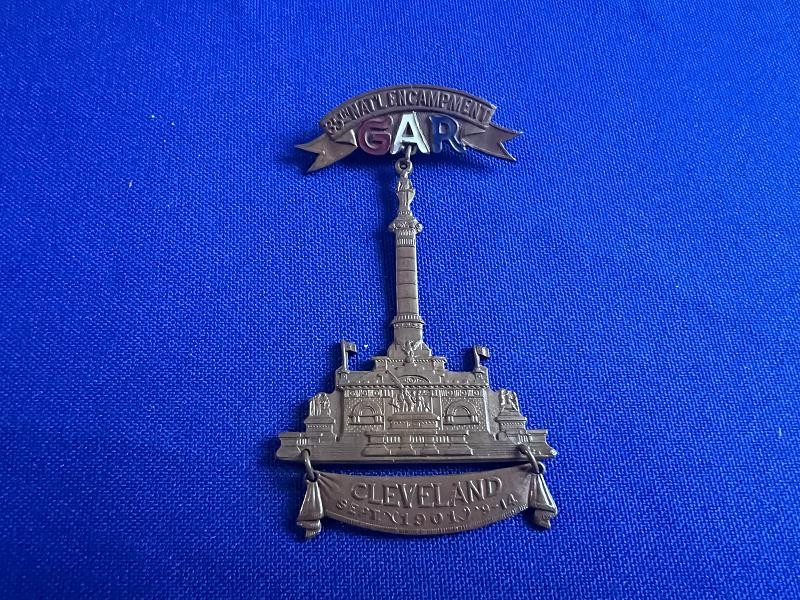 BADGE FOR 1901 GAR REUNION IN CLEVELAND 35th ENCAMPMENT