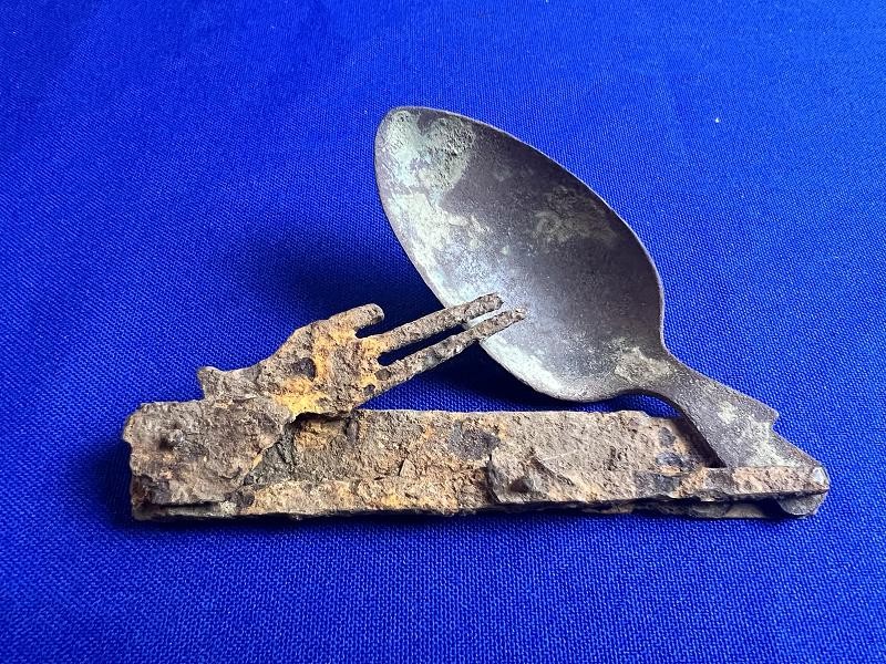 DUG CIVIL WAR UNION ARMY FORK & SPOON COMBO