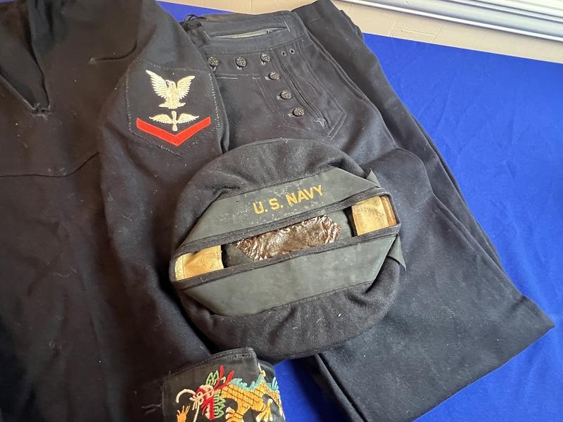 WW2 US NAVY JUMPER WITH PANTS UNIFORM WITH DRAGOON LIBERTY CUFFS