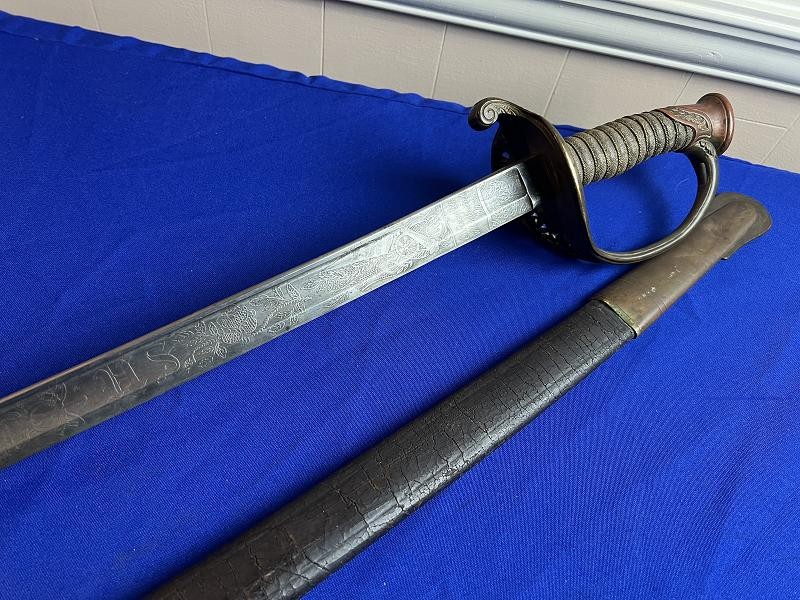 US MODEL 1850 FOOT OFFICERS SWORD BY C ROBY CO