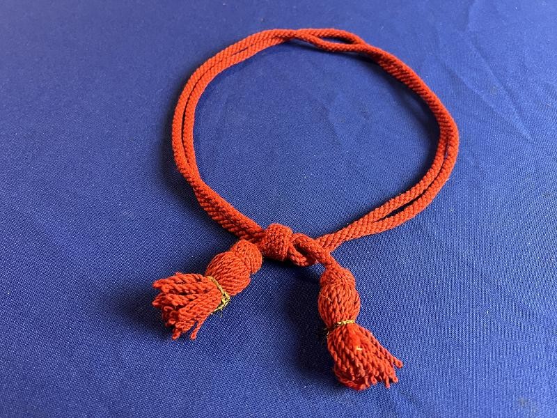 ORIGINAL CIVIL WAR RED ARTILLERY HAT CORD WITH TASSELS