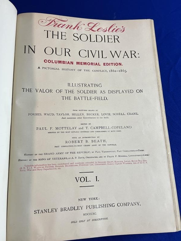1895 FRANK LESLIES THE SOLDIER IN OUR CIVIL WAR TWO VOLUME BOOK SET