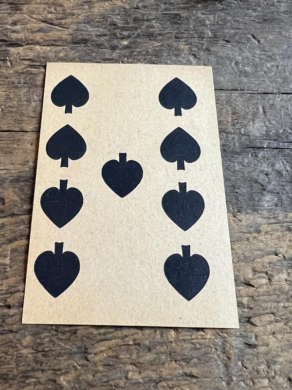 CIVIL WAR ERA POKER PLAYING CARD