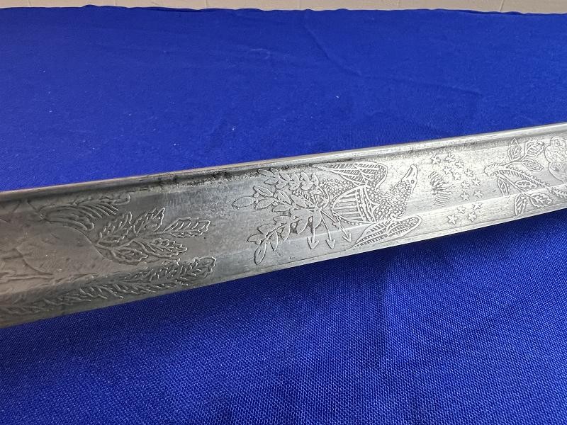 US MODEL 1850 FOOT OFFICERS SWORD BY C ROBY CO