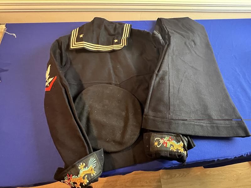 WW2 US NAVY JUMPER WITH PANTS UNIFORM WITH DRAGOON LIBERTY CUFFS