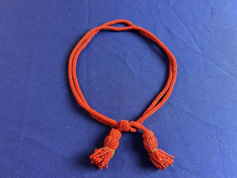 ORIGINAL CIVIL WAR RED ARTILLERY HAT CORD WITH TASSELS
