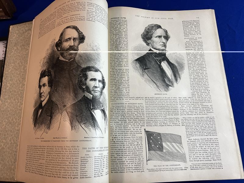 1895 FRANK LESLIES THE SOLDIER IN OUR CIVIL WAR TWO VOLUME BOOK SET