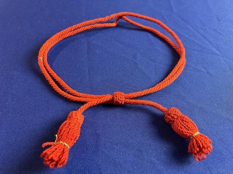 ORIGINAL CIVIL WAR RED ARTILLERY HAT CORD WITH TASSELS