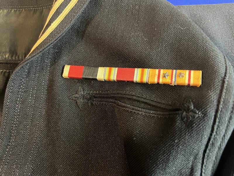 WW2 US NAVY JUMPER WITH PANTS RUPTRURED DUCK WITH BARS UNIFORM