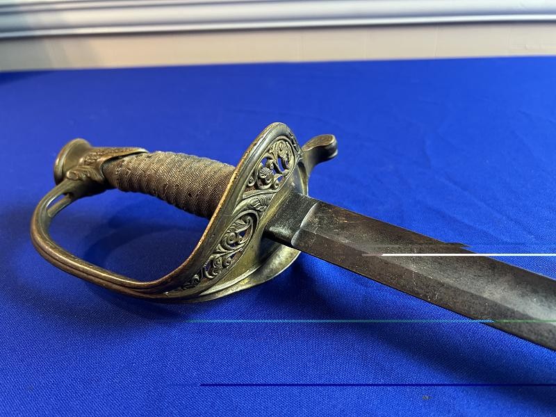 US MODEL 1850 FOOT OFFICER’S SWORD BY HORSTMANN & SONS, PHILADELPHIA