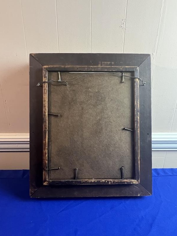 1870'S LINCOLN AND HIS GENERALS LITHOGRAPH PRINT IN ORIGINAL WALNUT FRAME