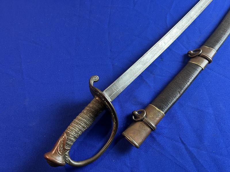 US MODEL 1850 FOOT OFFICERS SWORD BY C ROBY CO