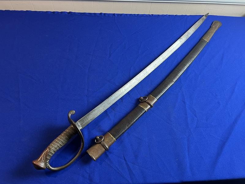 US MODEL 1850 FOOT OFFICERS SWORD BY C ROBY CO