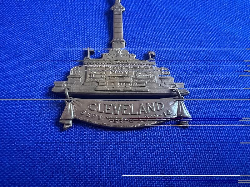 BADGE FOR 1901 GAR REUNION IN CLEVELAND 35th ENCAMPMENT